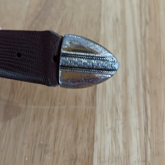 Vintage Men’s Leather Embossed Brown Belt Made In Argentina 44.5 Inches Long - Picture 2 of 6